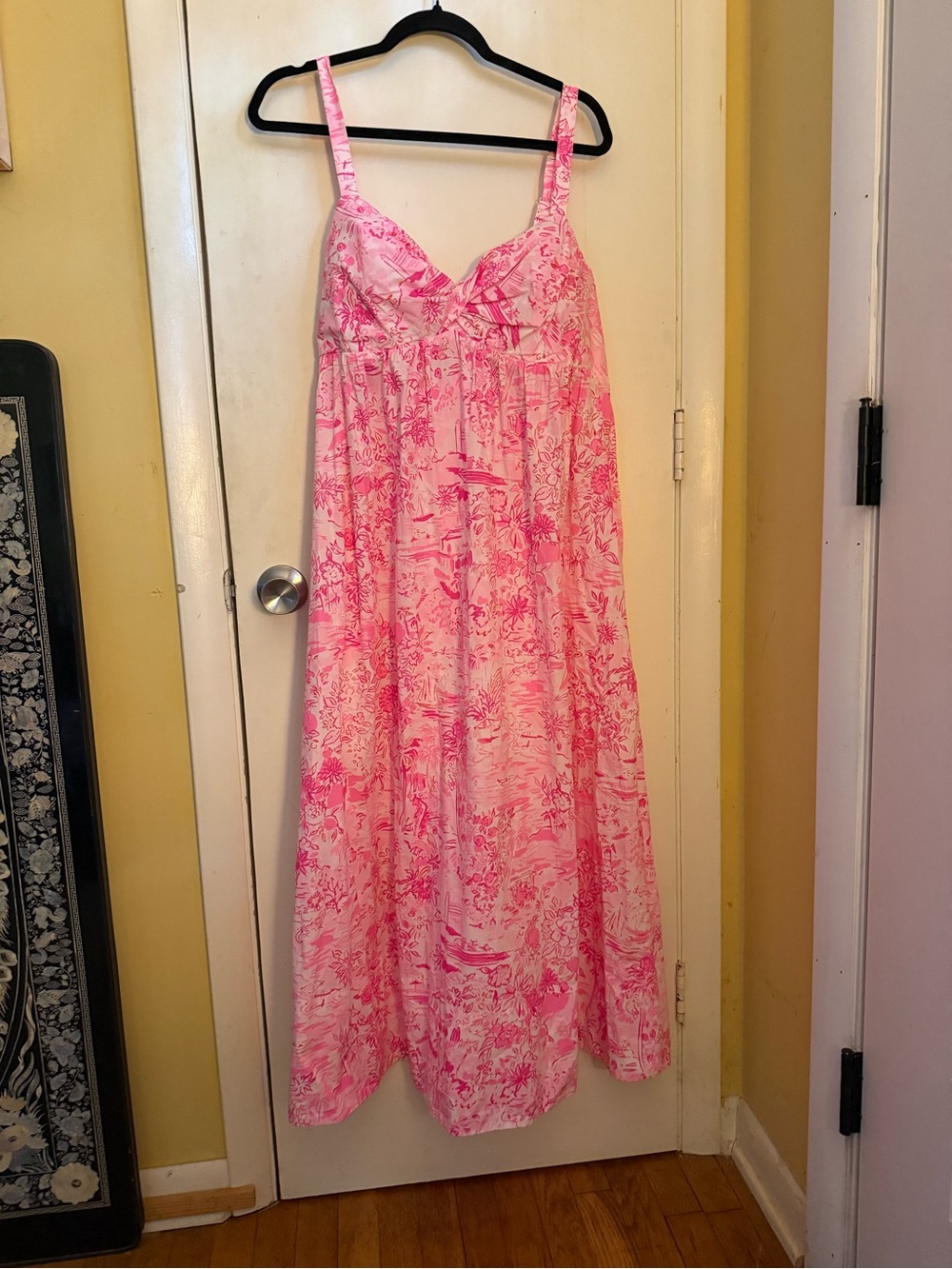Lilly Pulitzer Pink Floral Print Maxi Sundress